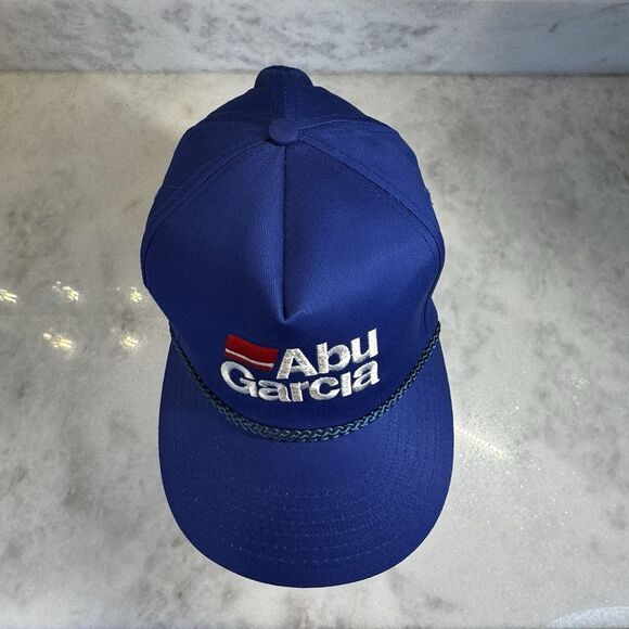 Vintage Abu Garcia Trucker Hat – Snapback – Blue Embroidered Fishing Cap – EUC - Picture 2 of 11